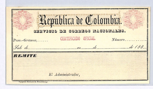 COLOMBIA *Republica* (BUCARAMANGA) Insured Letter Stamp CUBIERTA Stationery WX92 - Image 3