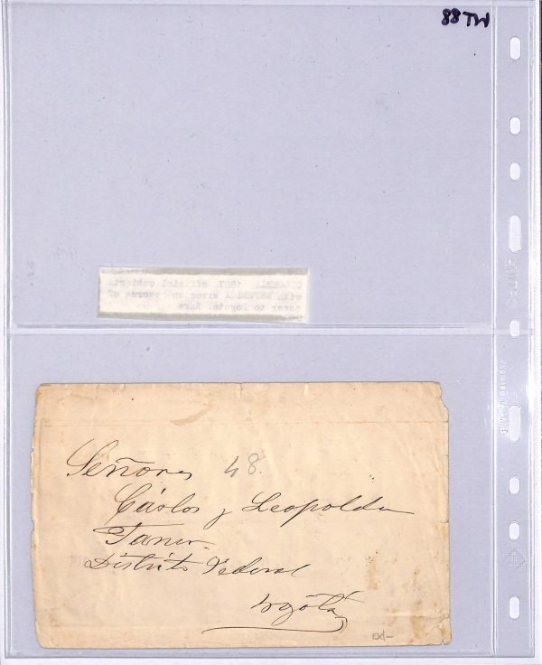 COLOMBIA (SAGAMOSO) Cover CUBIERTA Error *REPUBICA* 1887 Rare {Moorhouse}WT88 - Image 11