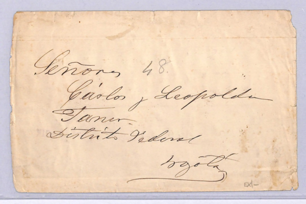 COLOMBIA (SAGAMOSO) Cover CUBIERTA Error *REPUBICA* 1887 Rare {Moorhouse}WT88 - Image 4
