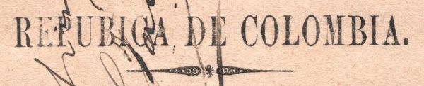 COLOMBIA (SAGAMOSO) Cover CUBIERTA Error *REPUBICA* 1887 Rare {Moorhouse}WT88 - Image 7
