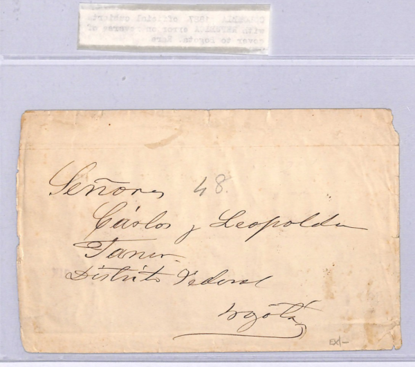 COLOMBIA (SAGAMOSO) Cover CUBIERTA Error *REPUBICA* 1887 Rare {Moorhouse}WT88 - Image 8