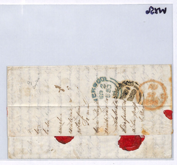 COLOMBIA Transatlantic Cover *BOGOTA/FRANCA* Blue Oval 1850 Liverpool SHIP WX56 - Image 15