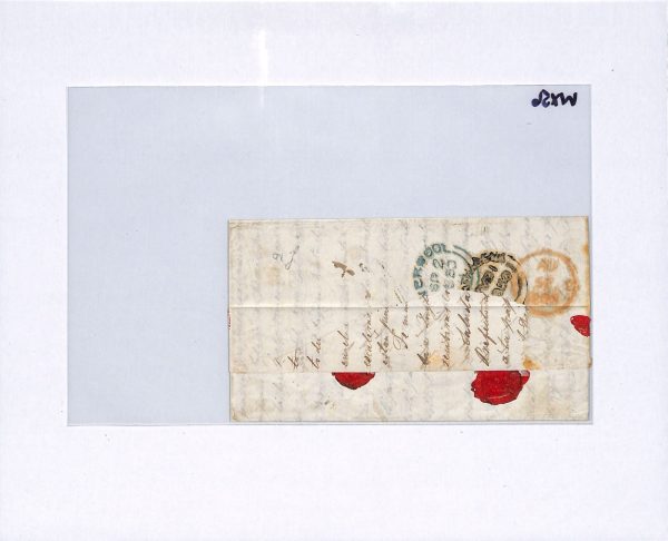 COLOMBIA Transatlantic Cover *BOGOTA/FRANCA* Blue Oval 1850 Liverpool SHIP WX56 - Image 17