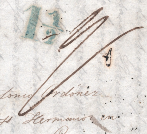 COLOMBIA Transatlantic Cover *BOGOTA/FRANCA* Blue Oval 1850 Liverpool SHIP WX56 - Image 9