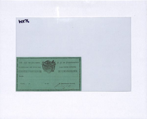 COLOMBIA/*CUNDIMARCA* 20c CUBIERTA (1883) Insured Letter Stamp Stationery WX76 - Image 7