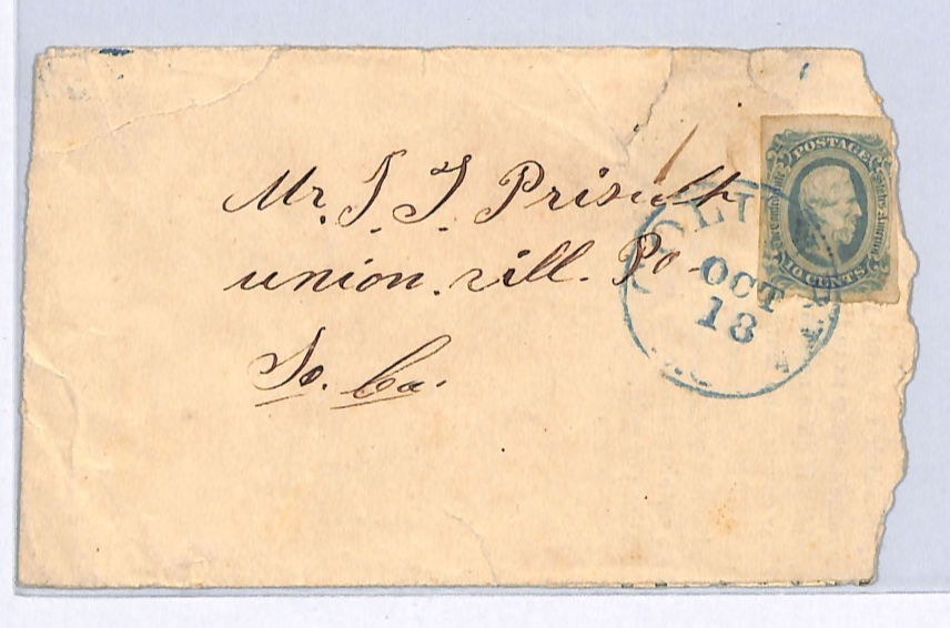 CONFEDERATE STATES Classic CSA Cover US CIVIL WAR 10c Jefferson Davis (USA)WZ195 - Image 3