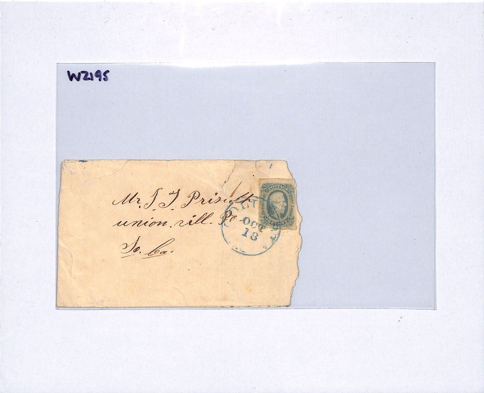CONFEDERATE STATES Classic CSA Cover US CIVIL WAR 10c Jefferson Davis (USA)WZ195 - Image 9
