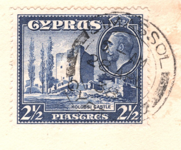 CYPRUS KGV Cover *CYPRUS ORANGES* ADVERT Cachet 1938 Limassol CDS {samwells}XH55 - Image 6