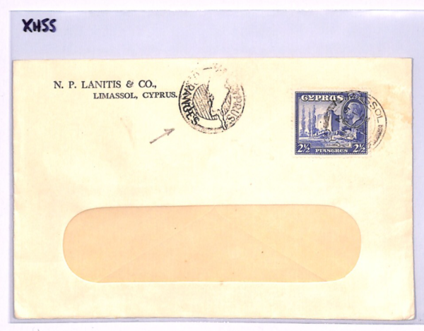CYPRUS KGV Cover *CYPRUS ORANGES* ADVERT Cachet 1938 Limassol CDS {samwells}XH55 - Image 8