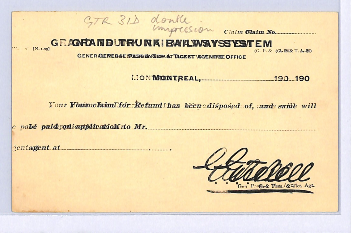 Canada GRAND TRUNK RAILWAY Advert *ERROR* KEVII 1c Card FISHING MADAWASKA WA215 - Image 4