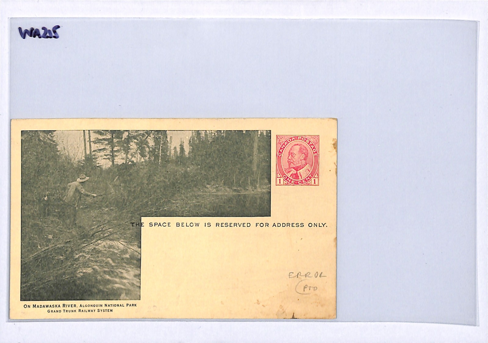 Canada GRAND TRUNK RAILWAY Advert *ERROR* KEVII 1c Card FISHING MADAWASKA WA215 - Image 5