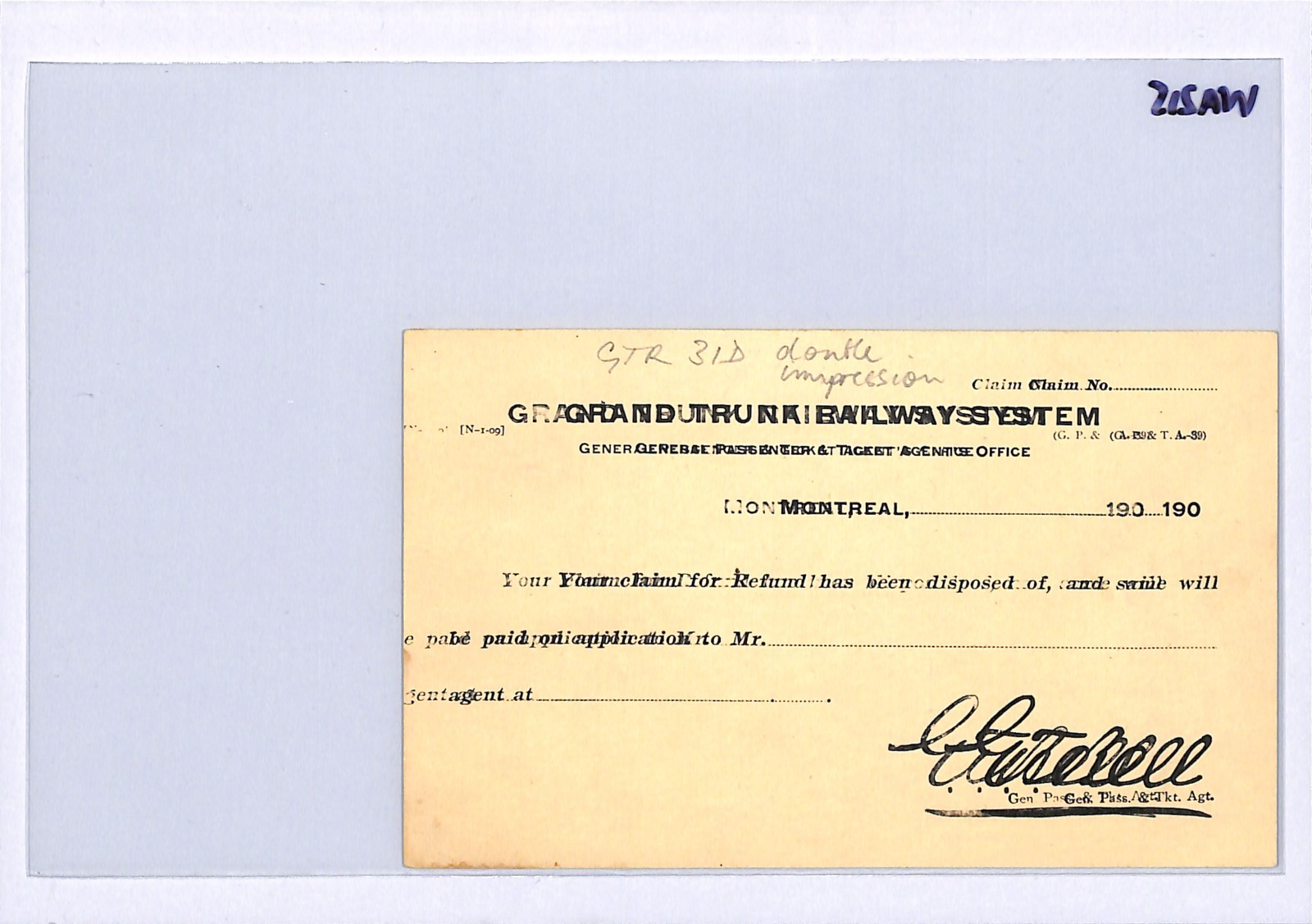 Canada GRAND TRUNK RAILWAY Advert *ERROR* KEVII 1c Card FISHING MADAWASKA WA215 - Image 6