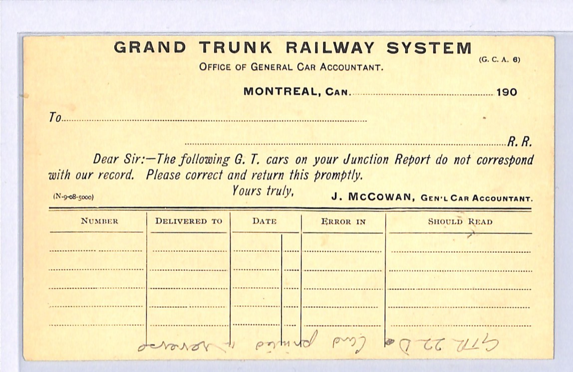 Canada GRAND TRUNK RAILWAY Advert *ERROR* Stationery KEVII Card TEMAGAMI WA214 - Image 5