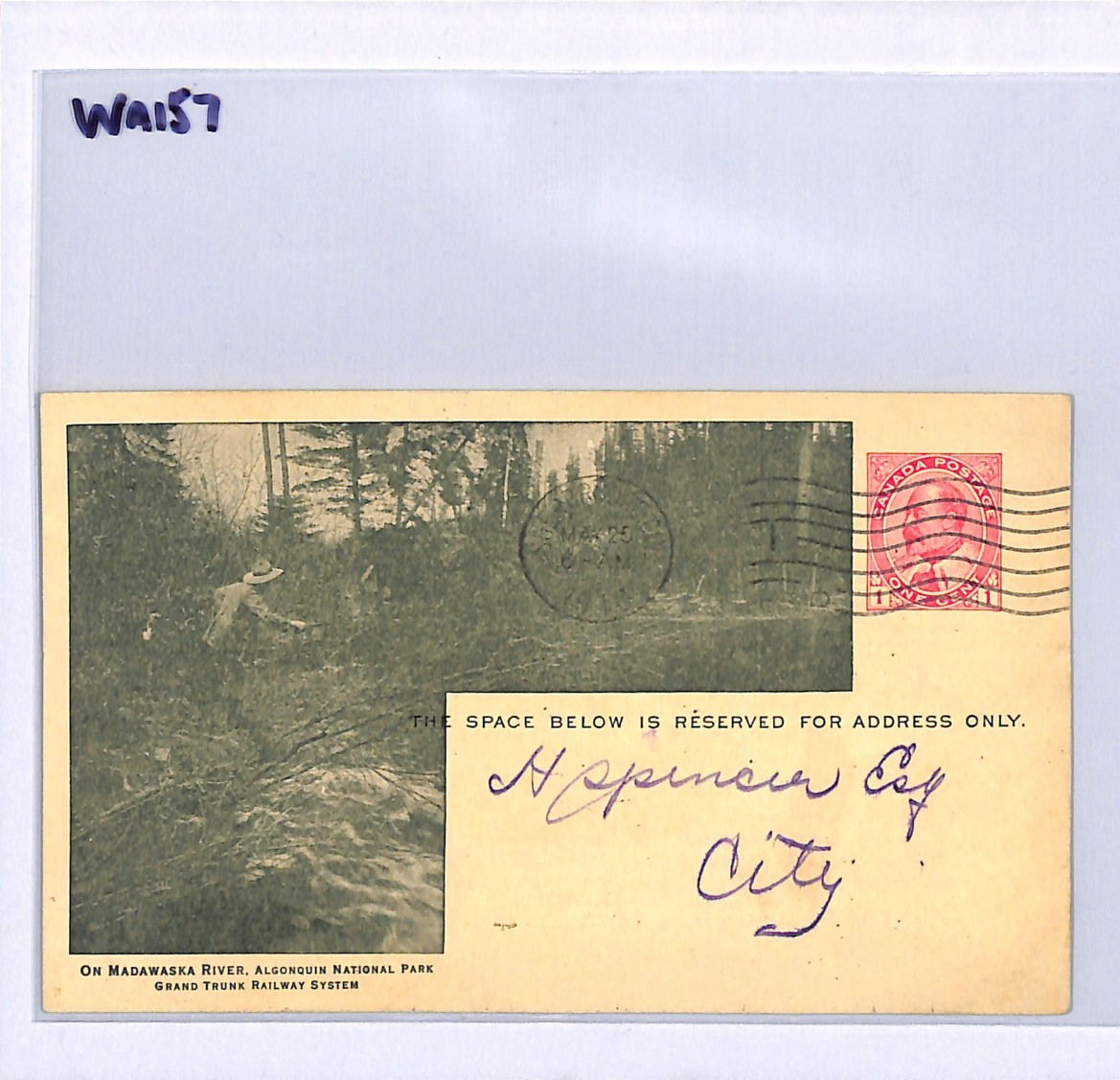 Canada GRAND TRUNK RAILWAY Illustrated *FISHING* KGV Card 1910 Sherbrooke WA157 - Image 9