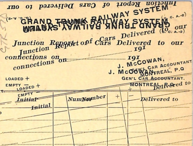 Canada GRAND TRUNK RAILWAY KEVII Advert *ERROR* Card INVERTED DOUBLE PRINT WA218