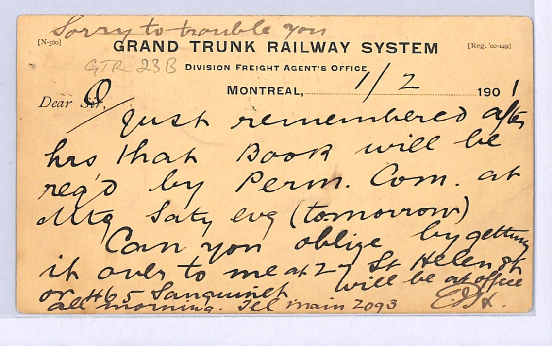 Canada GRAND TRUNK RAILWAY QV Card *MUSKOKA WHARF STATION* Montreal 1901 WA226 - Image 5