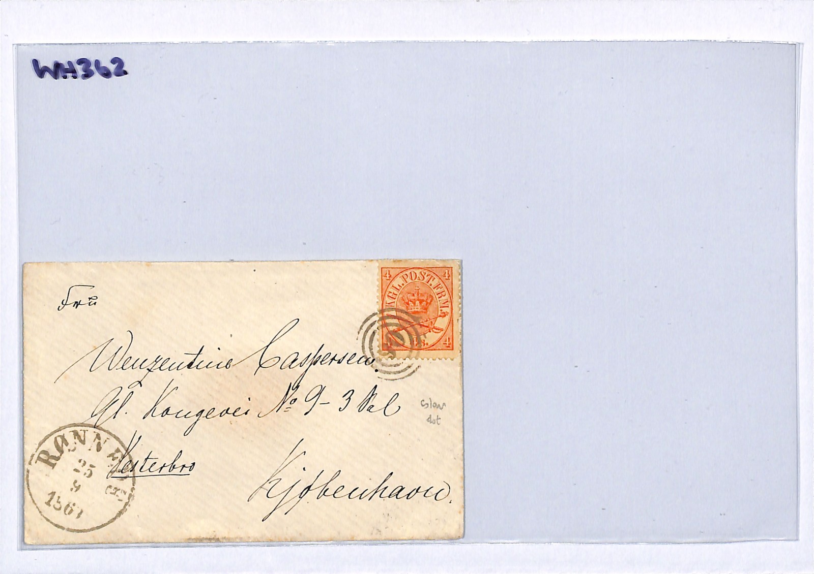 DENMARK Classic 4s ARMS Cover Rønnede 90 NUMERAL Copenhagen RAILWAY Duplex WH362 - Image 12