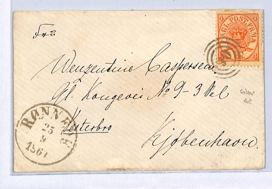 DENMARK Classic 4s ARMS Cover Rønnede 90 NUMERAL Copenhagen RAILWAY Duplex WH362 - Image 4