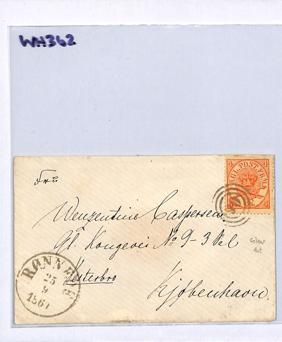 DENMARK Classic 4s ARMS Cover Rønnede 90 NUMERAL Copenhagen RAILWAY Duplex WH362 - Image 9