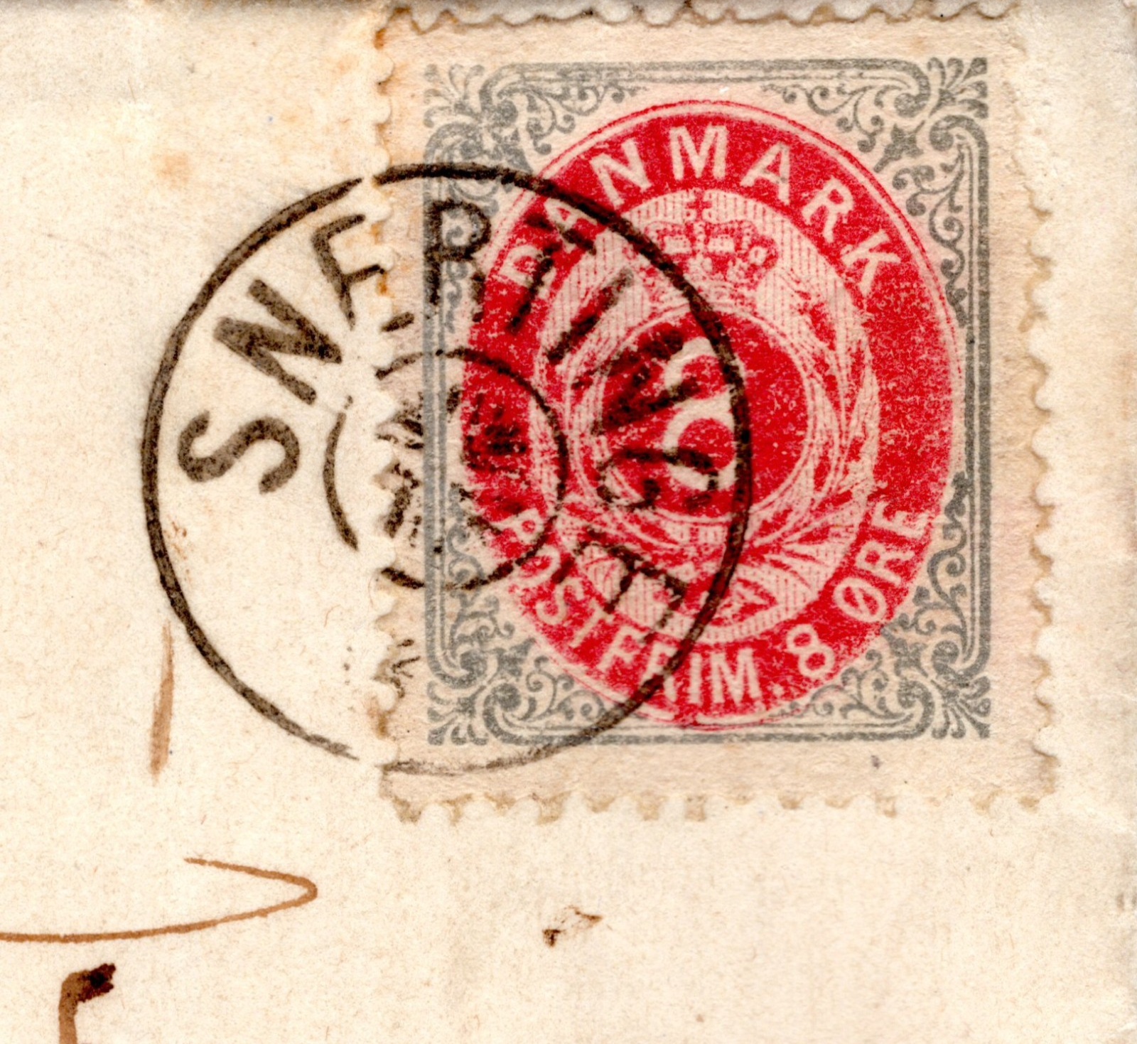 DENMARK Classic 8o Cover c1875 *Snertinge* VILLAGE CANCEL Jyderup CDS WH361 - Image 6