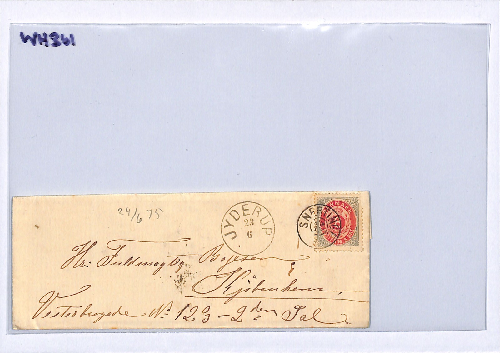 DENMARK Classic 8o Cover c1875 *Snertinge* VILLAGE CANCEL Jyderup CDS WH361 - Image 7