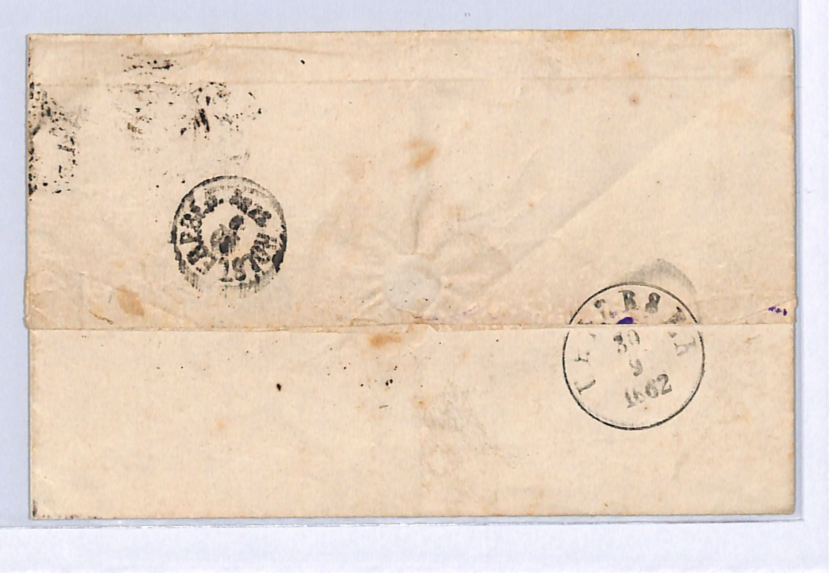DENMARK PO ABROAD HAMBURG Germany Cover 1862 Uetersen {samwells-covers}WH330 - Image 5