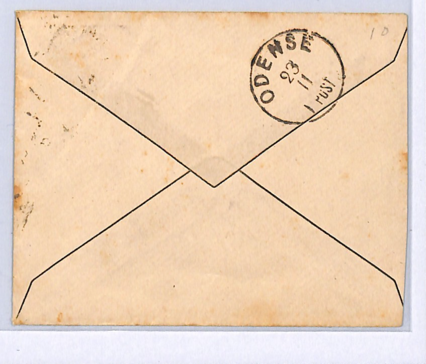 DENMARK STATIONERY CUT-OUT Cover Aarhus Odense 1906?{samwells-covers}WQ184 - Image 5