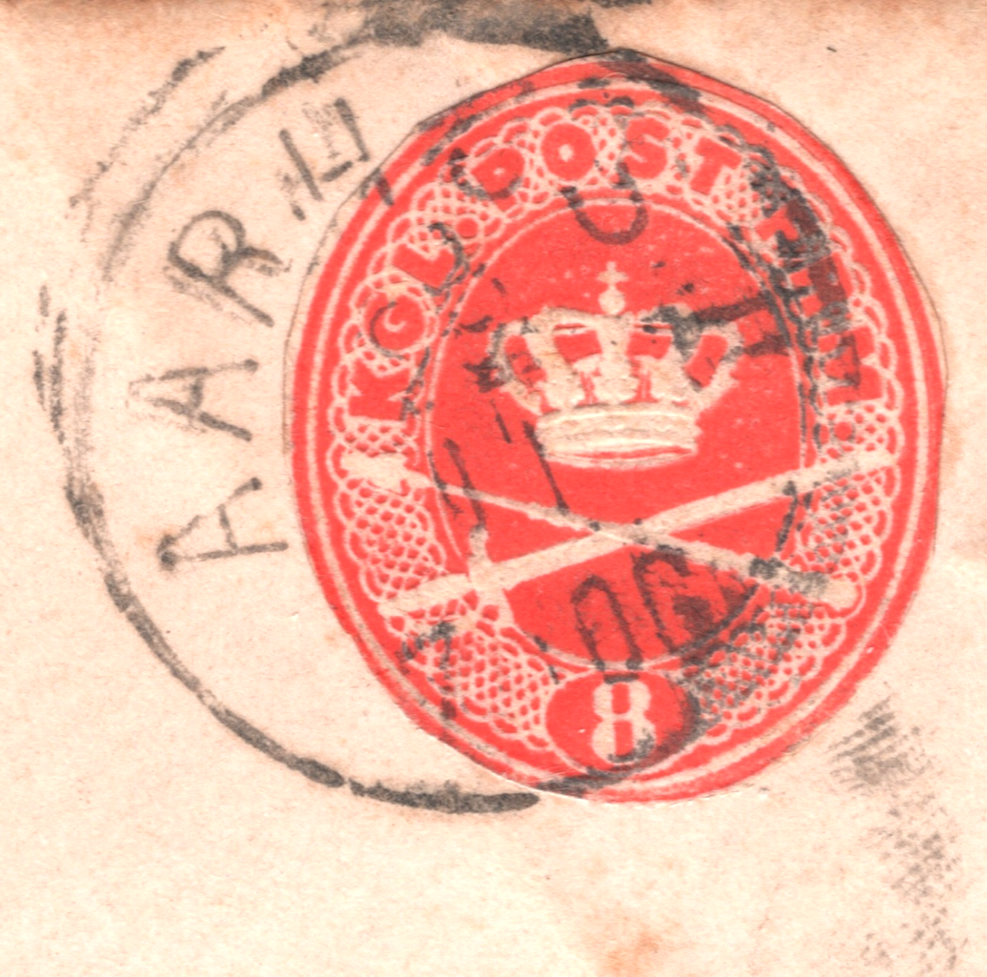 DENMARK STATIONERY CUT-OUT Cover Aarhus Odense 1906?{samwells-covers}WQ184