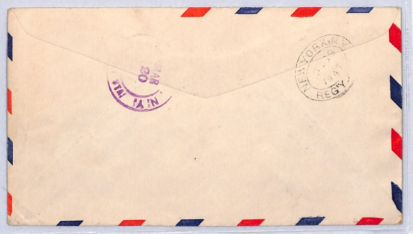 DJIBOUTI Cover Air HIGH VALUES 1941 Set{7} PLANES France Cols Reg'd 1947 YF227 - Image 3