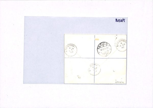 DOMINICA KGV 2s Cover Registered 1949 KGV LATE USE Zurich {samwells}YD268 - Image 8