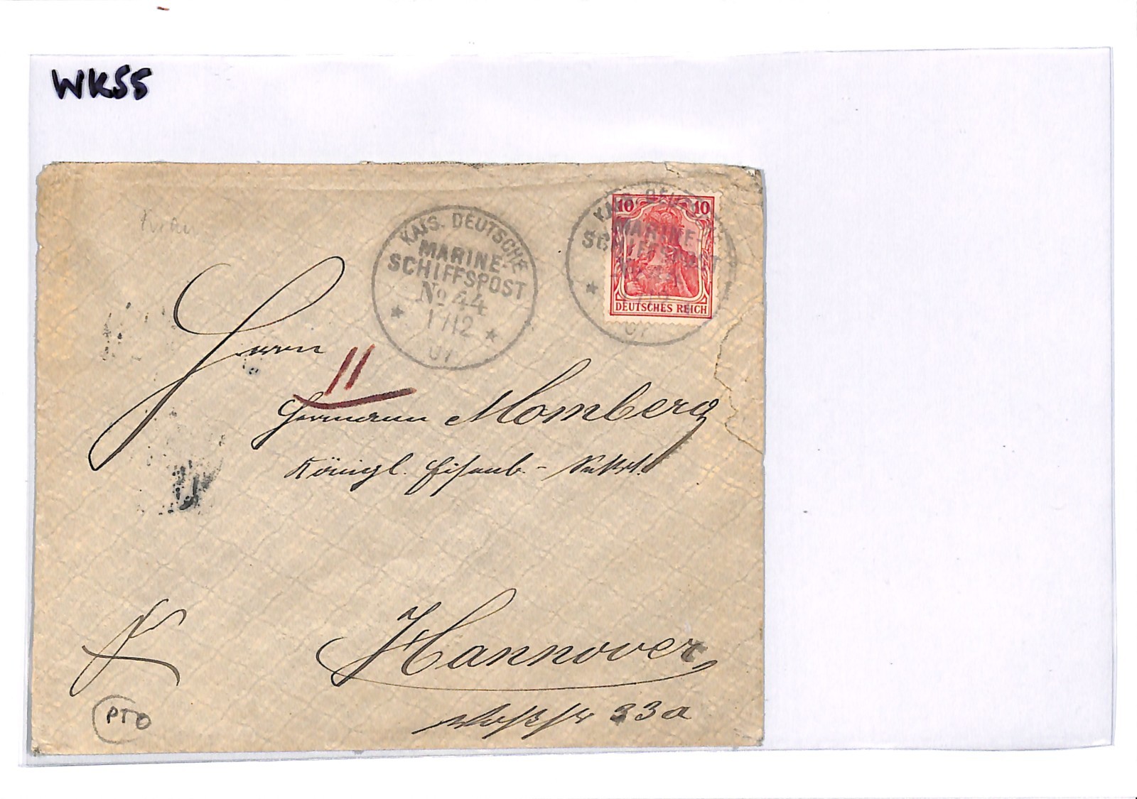 EAST ASIA (China) GERMANY Naval Ship *SMS TIGER* Cover 1901 SCHIFFSPOST #44 WK55 - Image 5