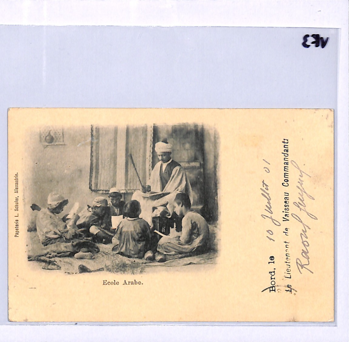 EGYPT *ALEXANDRIE* O/p France Postcard Toulon ARAB SCHOOL PPC 1901 VF3 - Image 10