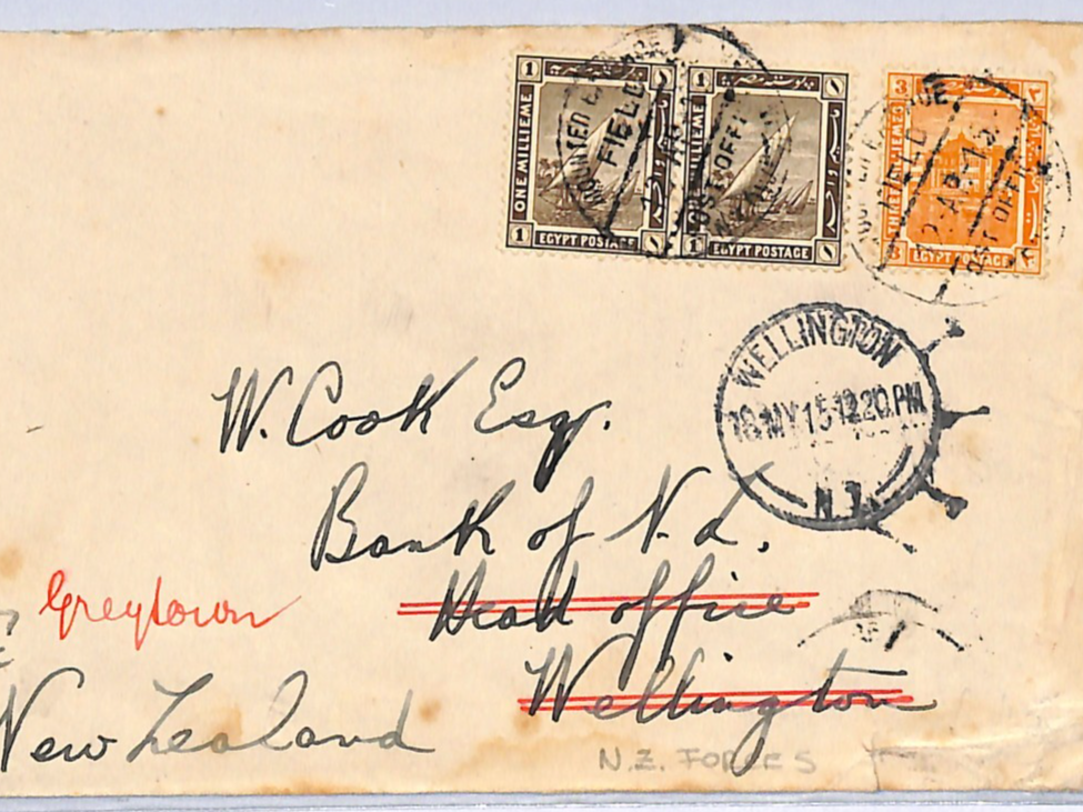 EGYPT WW1 Cover *ANZAC* FORCES NZ Cavalry Cover MOUNTED BRIGADE 1915 FPO WH291 - Image 3