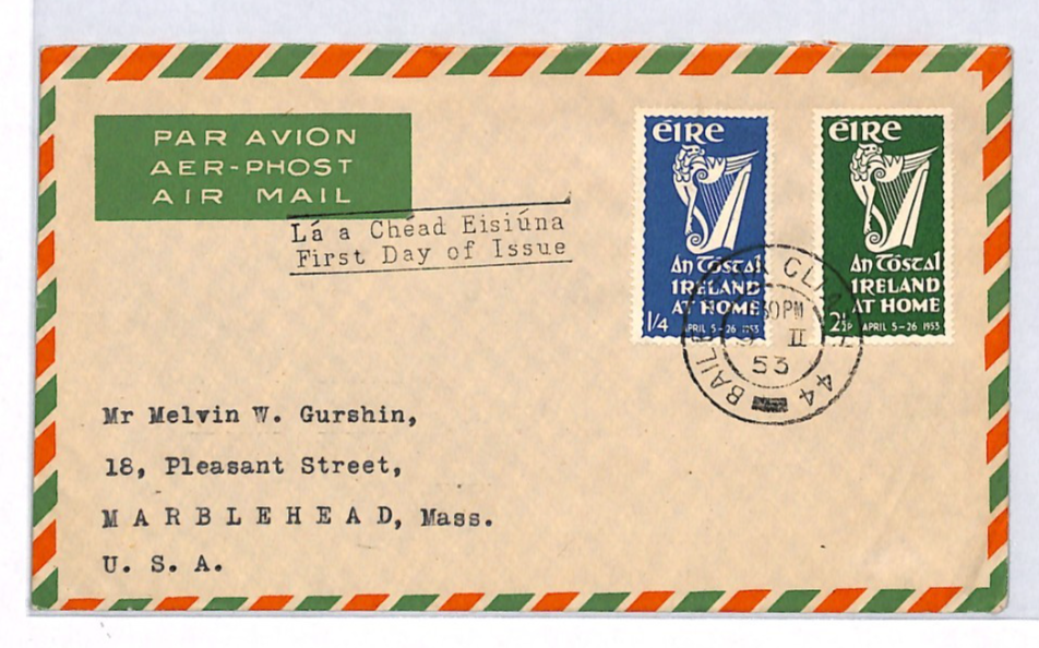 EIRE 1953 FDC An Tostal *IRELAND AT HOME* Dublin First Day Cover {samwells}YH310 - Image 3