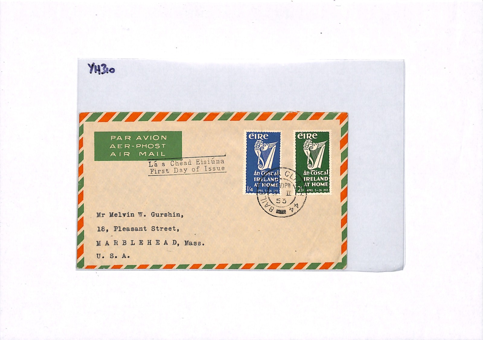 EIRE 1953 FDC An Tostal *IRELAND AT HOME* Dublin First Day Cover {samwells}YH310 - Image 8