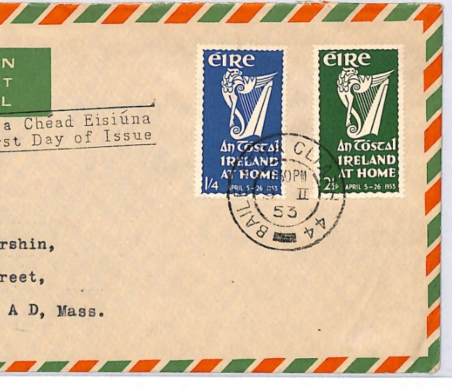 EIRE 1953 FDC An Tostal *IRELAND AT HOME* Dublin First Day Cover {samwells}YH310