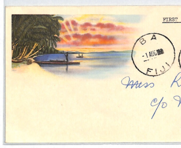 FIJI 1938 FDC KGVI 1s/6d Illustrated PICTORIAL First Day Cover *BA* BOATS XC373 - Image 4