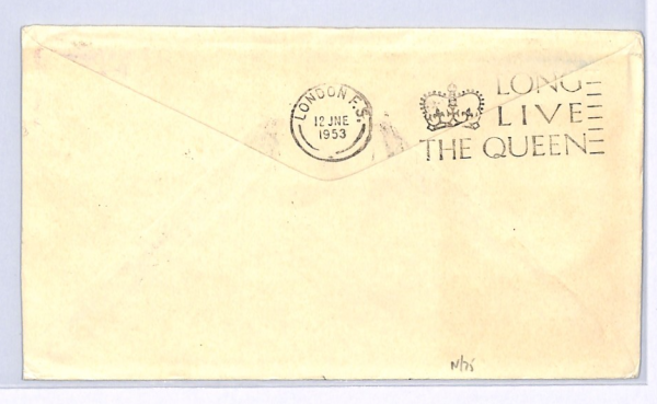 FIJI 1953 ILLUSTRATED FDC QEII *Coronation* KGVI 2s QANTAS SPECIAL FLIGHT XH322 - Image 4