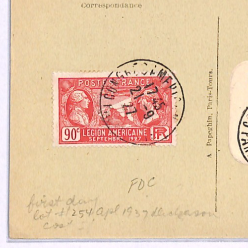 FRANCE 1927 FDC 90c *American Legion* First Day Postcard {samwells-covers}WZ266 - Image 6
