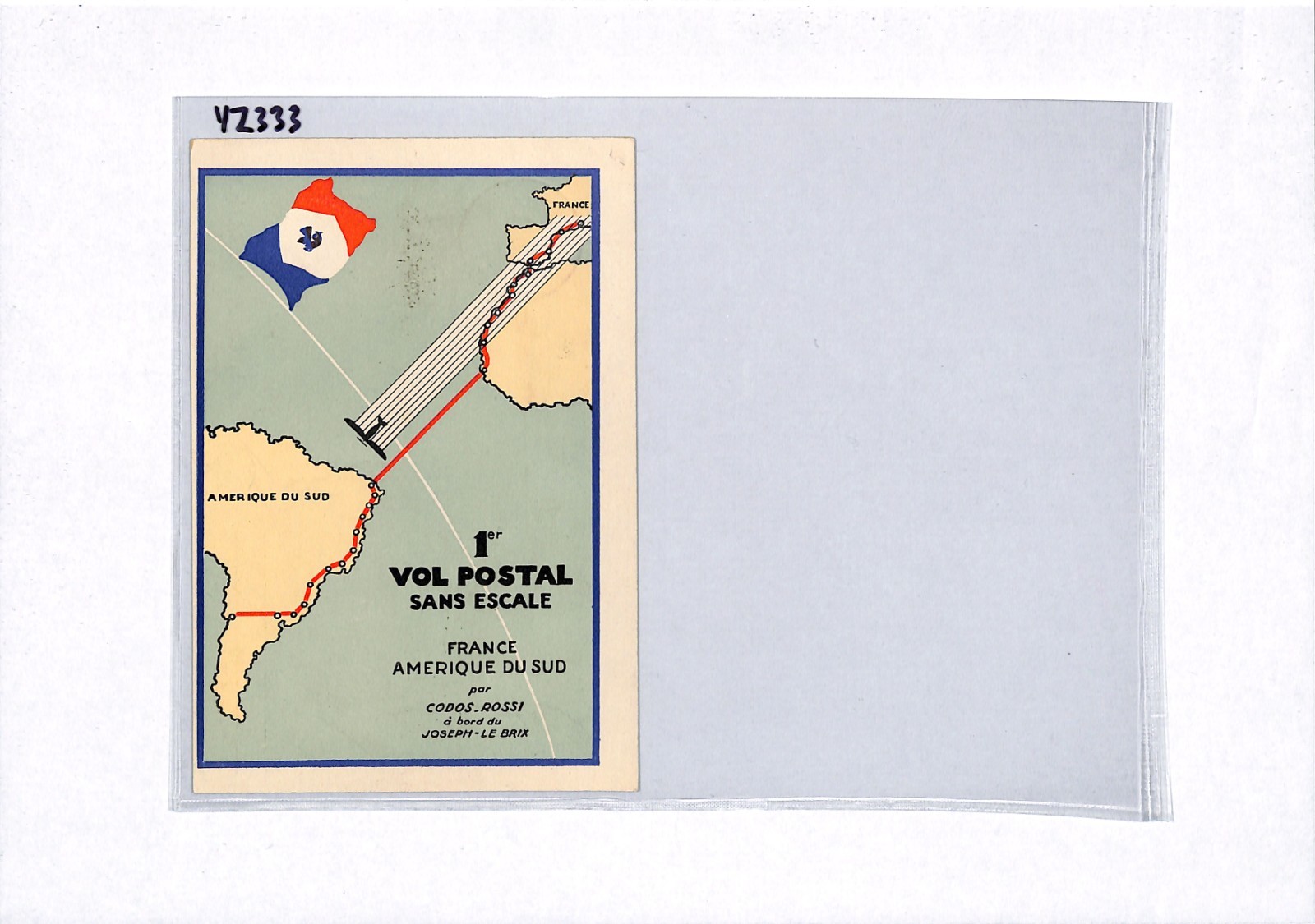 FRANCE 1935 Card AIR FRANCE Art  *RAID INTERROMPU* Cachet CAPE VERDE Crash YZ333 - Image 12