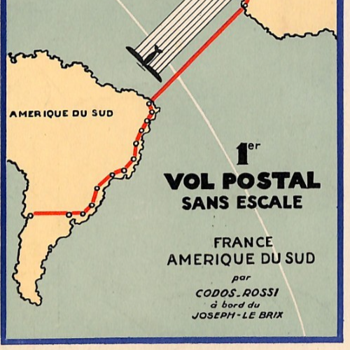 FRANCE 1935 Card AIR FRANCE Art  *RAID INTERROMPU* Cachet CAPE VERDE Crash YZ333 - Image 4