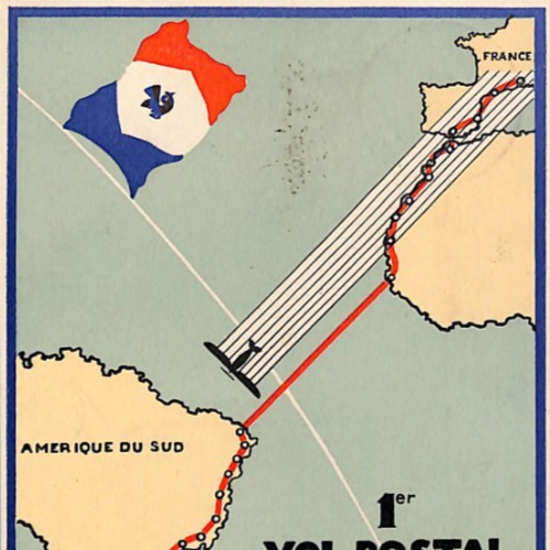 FRANCE 1935 Card AIR FRANCE Art  *RAID INTERROMPU* Cachet CAPE VERDE Crash YZ333 - Image 6