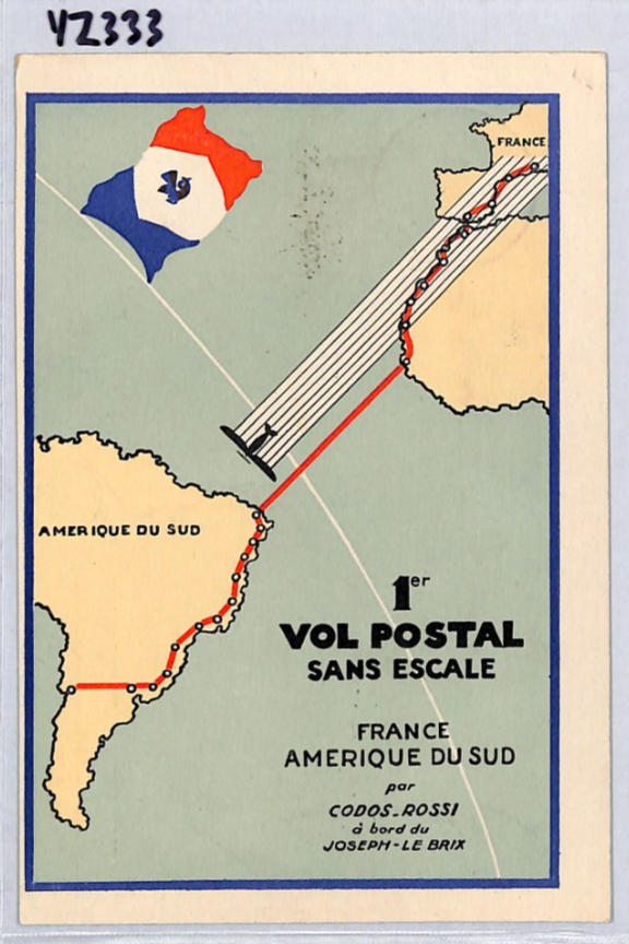 FRANCE 1935 Card AIR FRANCE Art  *RAID INTERROMPU* Cachet CAPE VERDE Crash YZ333 - Image 8