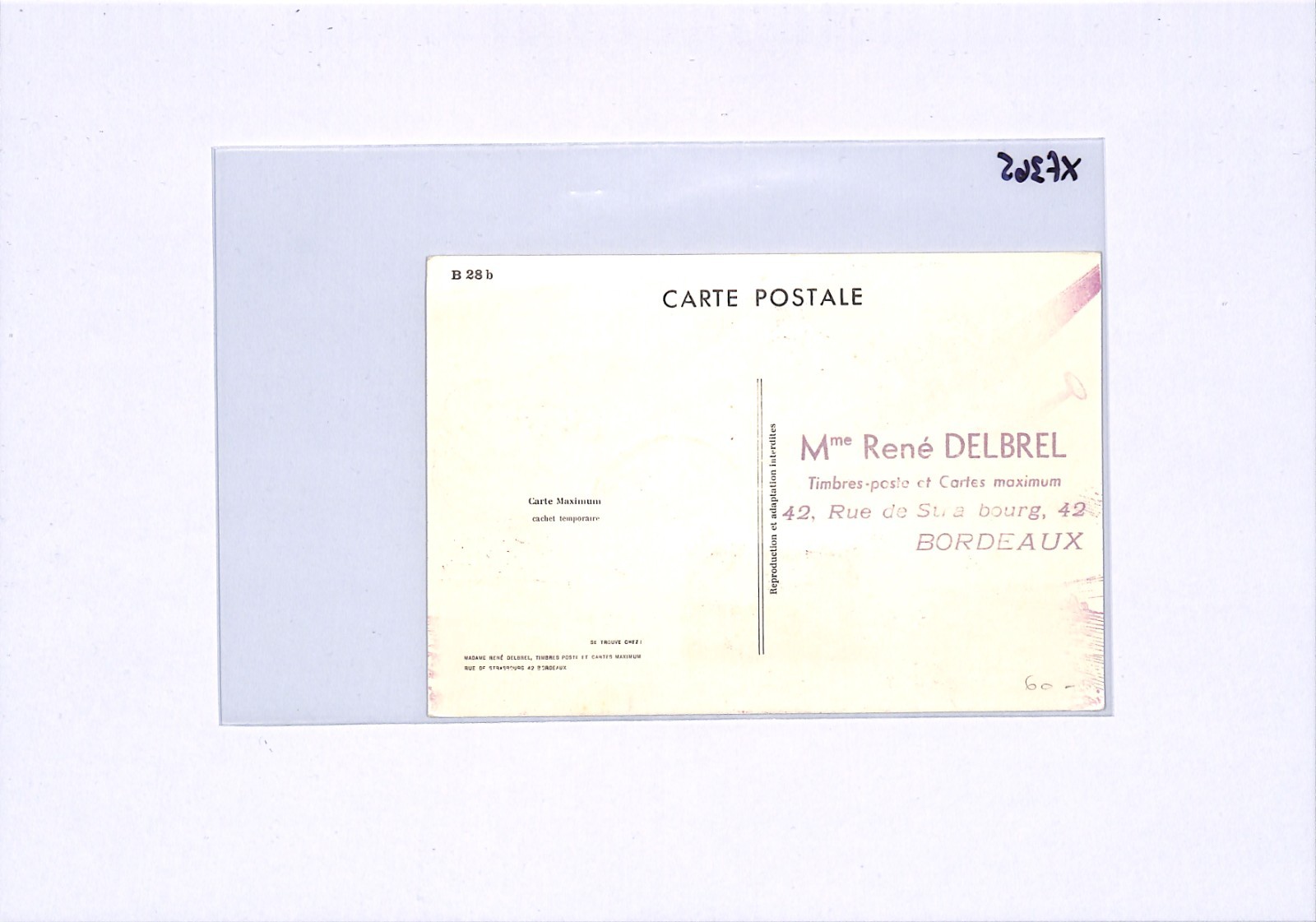 FRANCE AVIATION ART 1943 *Maxi-Card* 1f50c+3f50c Air Mail Stamp EXPO CDS XF365 - Image 6