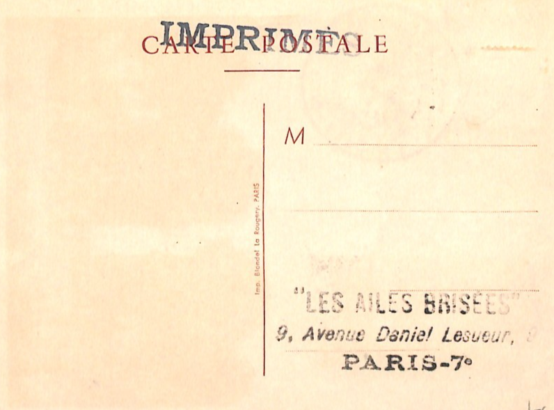 FRANCE AVIATION Memorial 30f LABEL Maxi-Card 1947 *BATS* Fancy Cancel WZ431 - Image 8