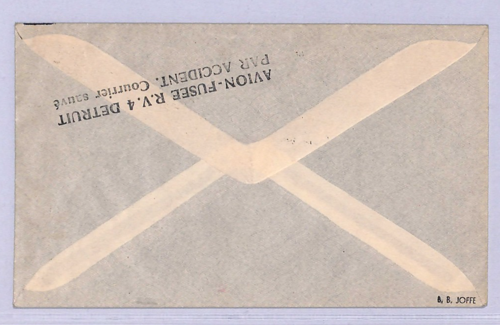 FRANCE Air Crash 1935 Cover ROCKET FLIGHT *Roberti* Signed SALVAGED Cachet WT80 - Image 4
