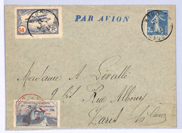 FRANCE Air Mail Cover 1922 Bourges Vierzon Paris{samwells-covers}XF250
