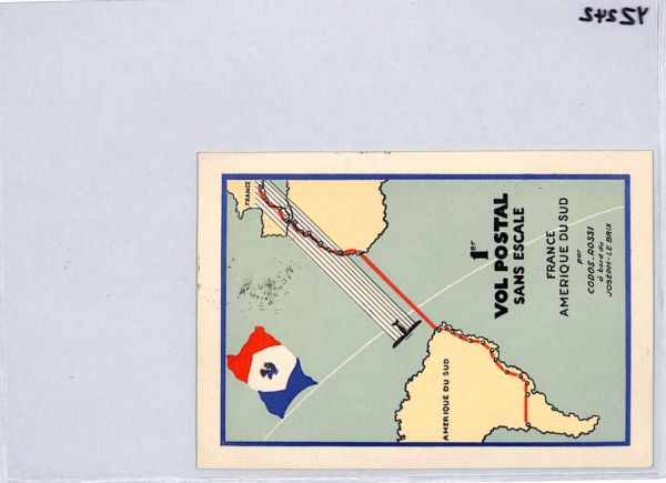 FRANCE Air *RAID INTERROMPU* 1935 Transatlantic ART First Flight Postcard YZ242 - Image 11