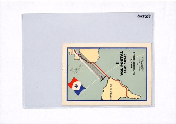 FRANCE Air *RAID INTERROMPU* 1935 Transatlantic ART First Flight Postcard YZ242 - Image 13