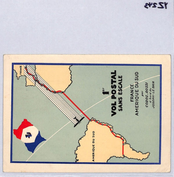 FRANCE Air *RAID INTERROMPU* 1935 Transatlantic ART First Flight Postcard YZ243 - Image 11
